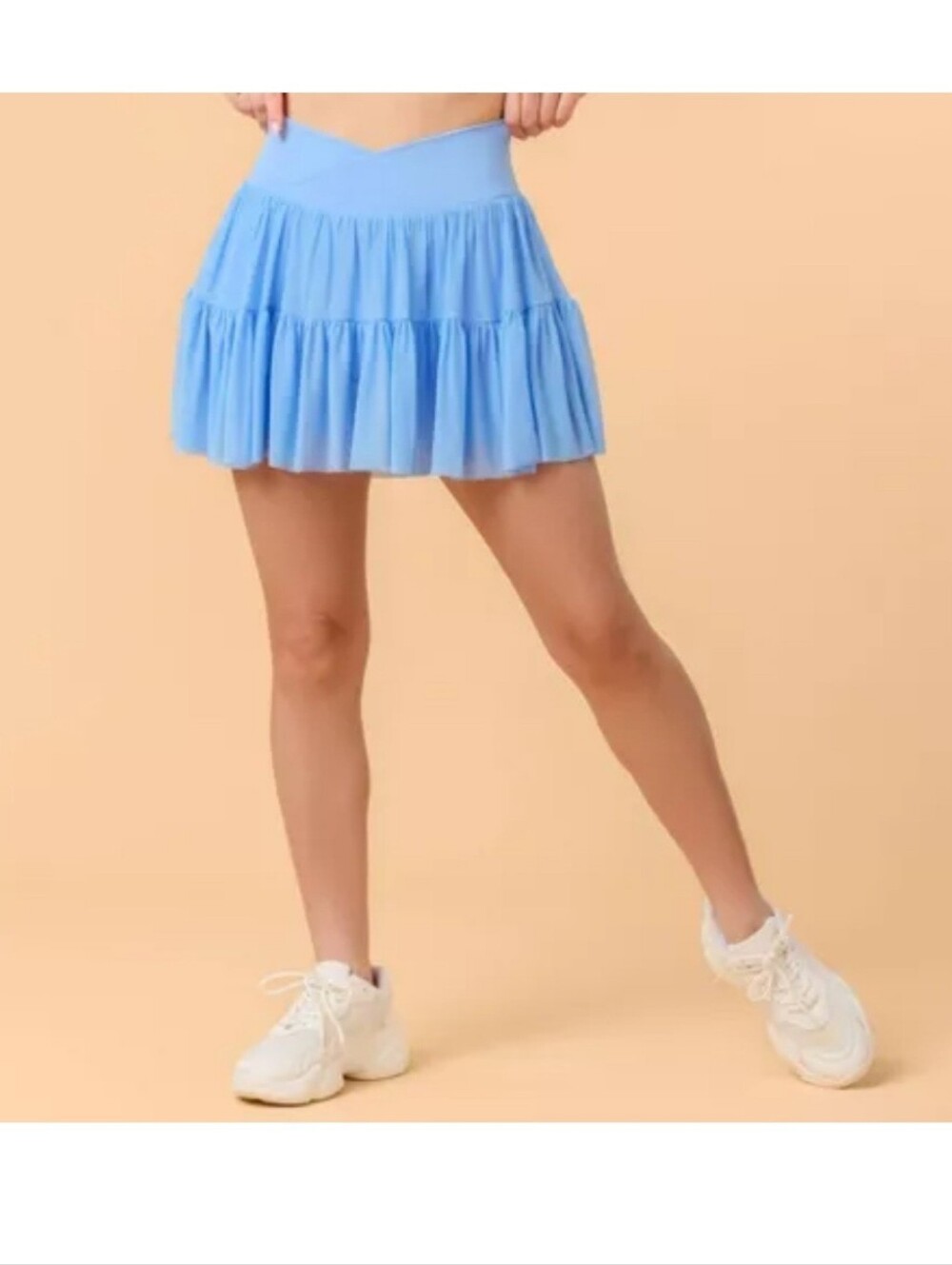 Blogilates Girls' Mommy & Me Ballerina Skort - Medium Blue M